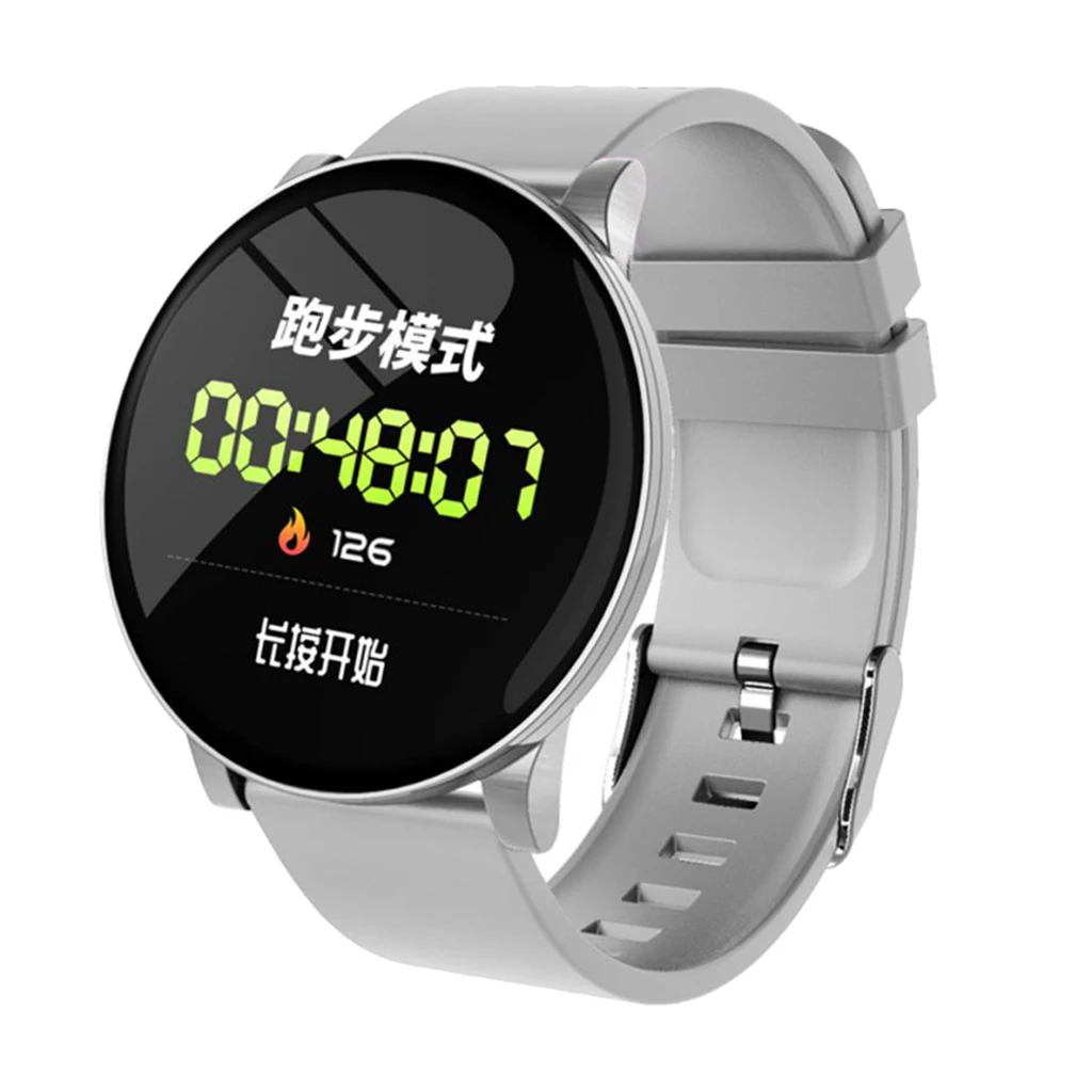Gray Touch Screen Smart Watch For Men Women Blood Pressure Heart Rate Fitness Tracker Pedometer Sport Smartwatches For Android IOS - Цвет: Gray