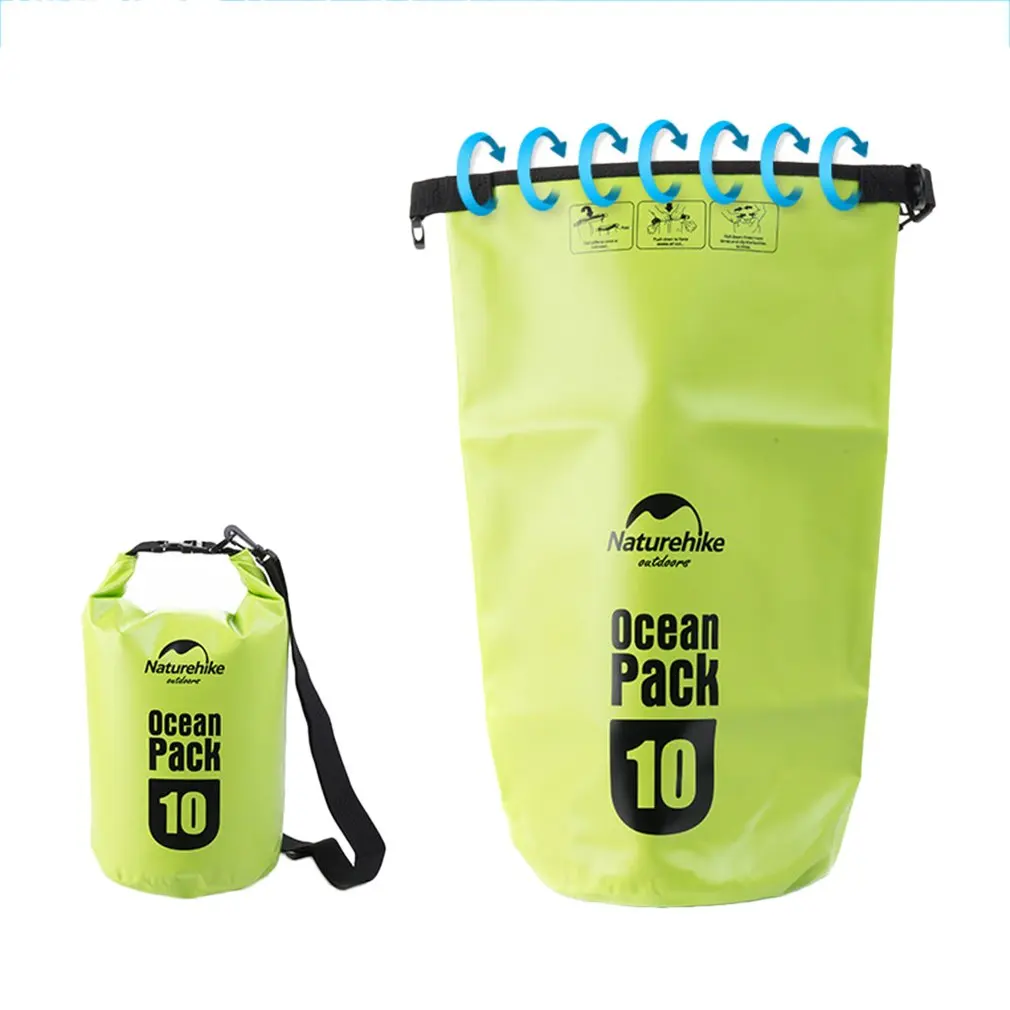Naturehike Водонепроницаемый сухой мешок 5L 10L 20L Открытый Дайвинг складная сумка для хранения пляжная сумка для плавания рафтинг река океан распродажа