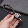 Leather Knitting Rope KeyChain High-Grade Hand Woven Leather Car KeyChains For Women Man Fashion Key Accessory Keyrings Gifts ► Photo 2/5