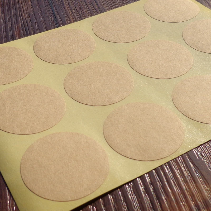 102 шт коричневый пустой натуральная крафт бумага точечные наклейки круглые