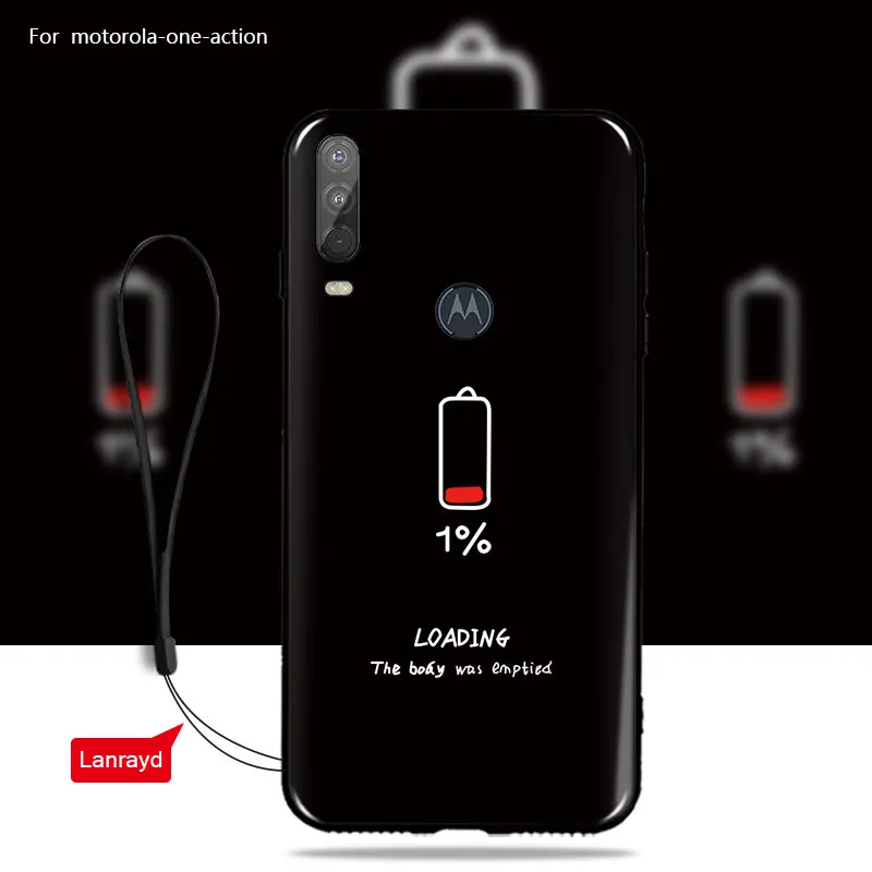 Дерево зерна для Motorola One Action Чехол Мягкий ТПУ силиконовый Модный рисунок для Motorola One Action Funda Coque мягкий бампер - Цвет: blackchongdian