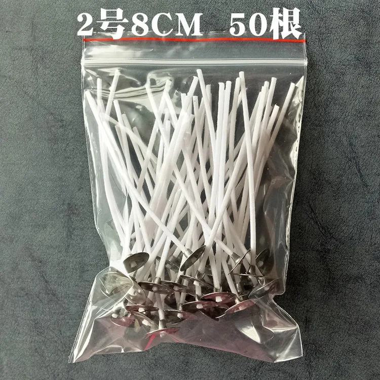 core length 80 mm Diy Science соевая Свеча для восковой хлопок из чистого хлопка фитиль 50 шт. Бездымная свеча фитили - Цвет: core length 80 mm