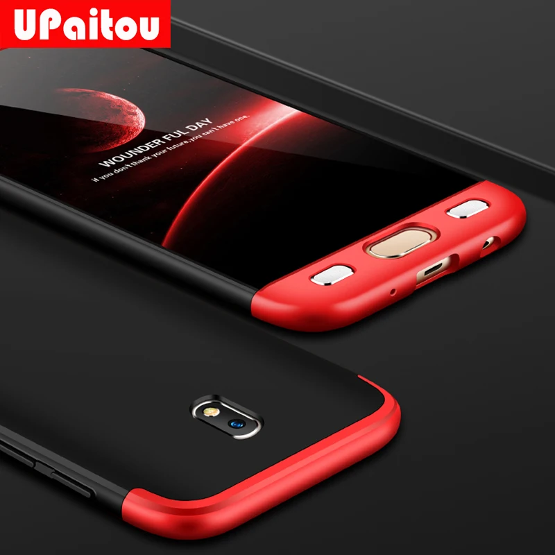 UPaitou 360 градусов полное покрытие Чехлы для Samsung Galaxy J7 2017 j730 чехол 3в1 Жесткий ПК Pro