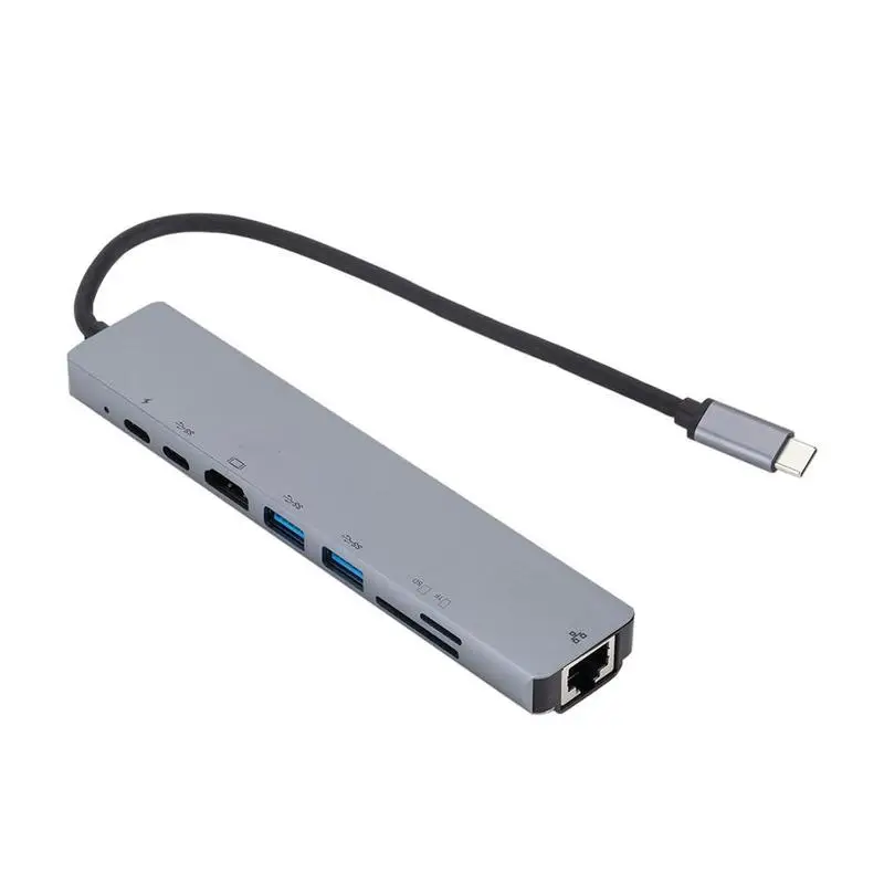 USB C концентратор USB 3,0 HDMI 4 K/SD/TF кард-ридер/PD зарядный адаптер Pro Usb адаптер для MacBook C разветвитель питания RJ45 аудио T S0L1