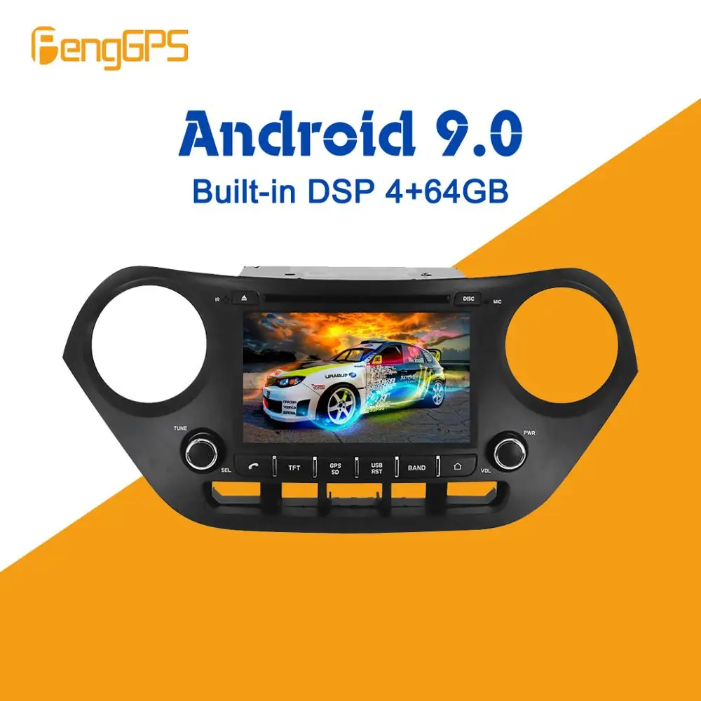 Android 9,0 4+ 64 Гб px5 встроенный DSP автомобильный dvd-плеер Мультимедиа Радио для hyundai I10 I-10 2013- gps навигация