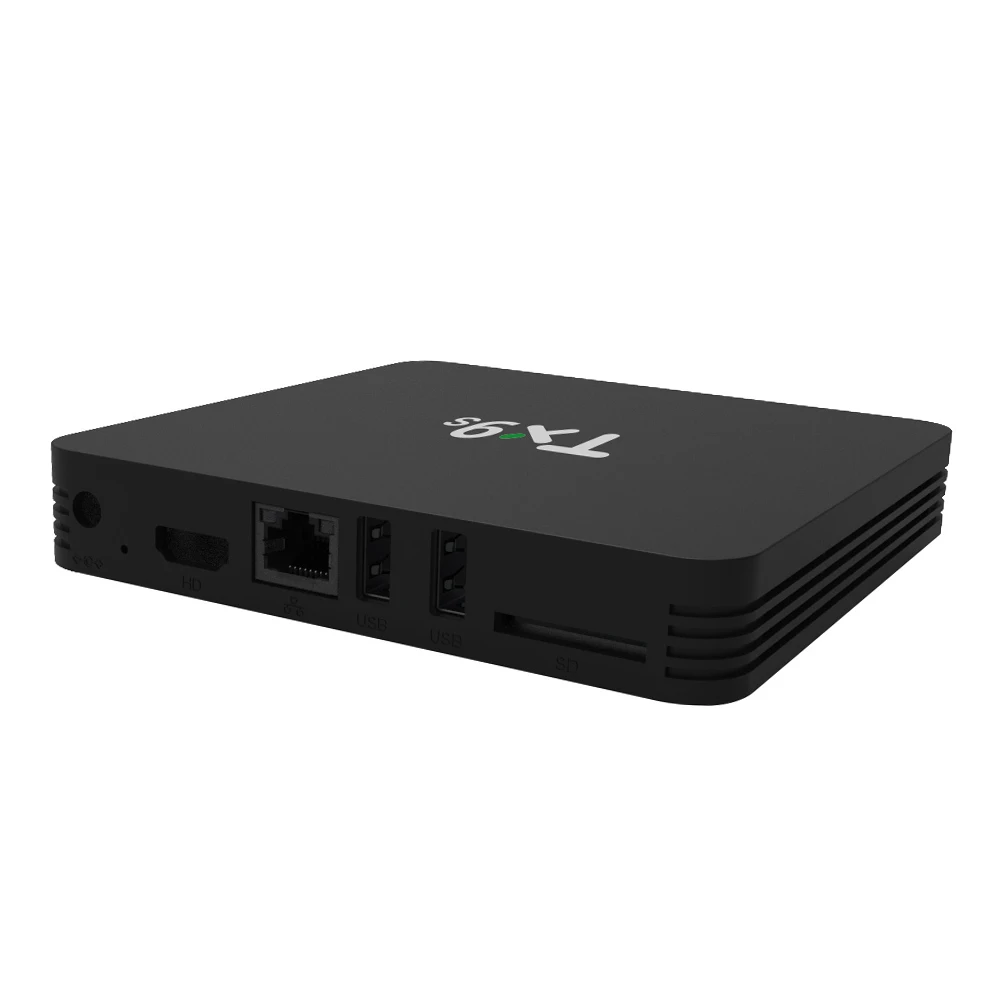 TX9S Android 9,0 ТВ приставка 4K H.265 VP9 декодирование HD медиаплеер S912 Восьмиядерный 2 ГБ/8 ГБ 2,4G WiFi и 1000 м LAN с пультом дистанционного управления