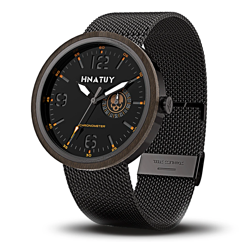 watch men aSL15-1 Hnatuy relogio masculino деревянные кварцевые мужские часы ударопрочные водонепроницаемые часы мужские Роскошные Кварцевые наручные часы из нержавеющей стали - Цвет: watch men aSL15-1