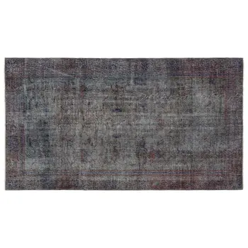 

Handmade Gray Vintage Overdyed Turkish Area Rug 160x288 Cm-5'3''X9'5''