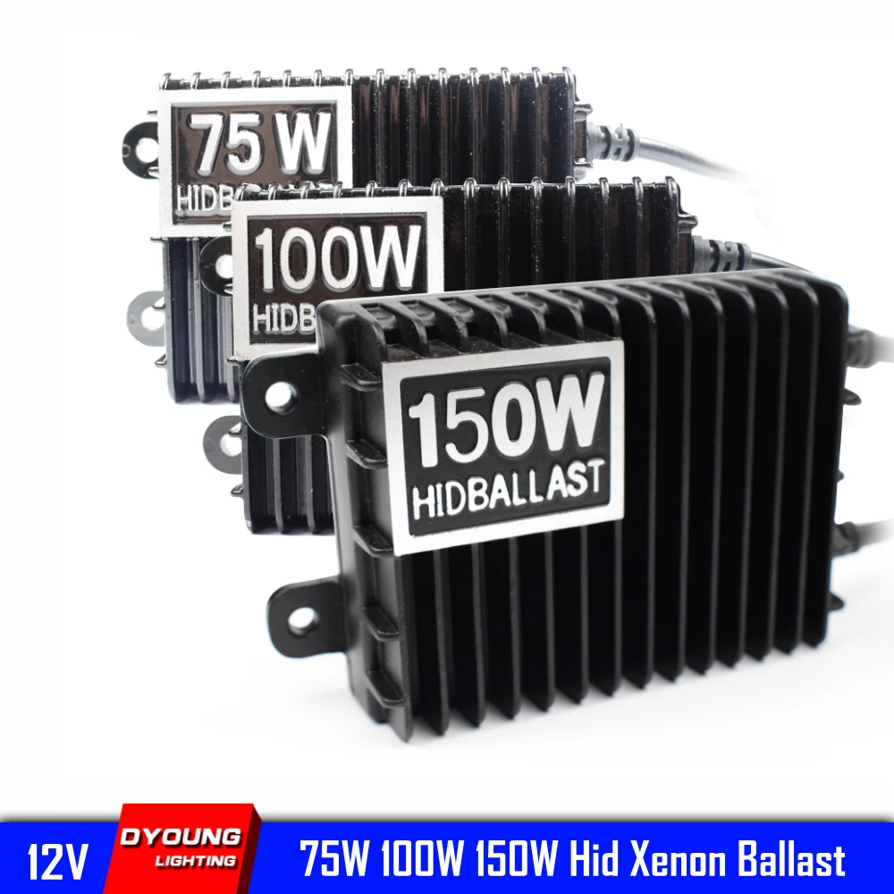 Фото H7 Xenon H11 HID 150 Вт 100 Вт 75 Вт балласт для автомобильного конвертера комплект H1 H3 H8 H9 9005 HB3 9006 HB4 9012 Hir2 880 881 H27 автозапчасти №1