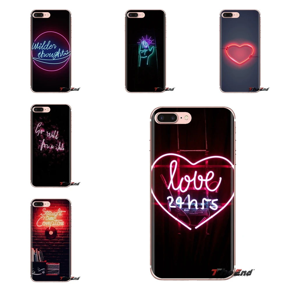 Soft Transparent Cases Covers Wallpaper Neon For Huawei G7 G8 P7 P8 P9 Lite Honor 4C 5X 5C 6X Mate 7 8 9 Y3 Y5 Y6 II 2 Pro 2017 |