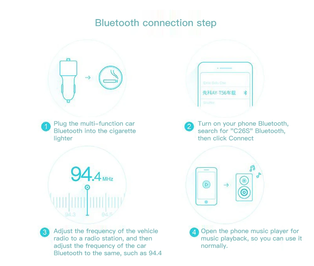 Автомобильный комплект громкой связи Bluetooth fm-передатчик bluetooth адаптер для автомобиля MP3 модулятор Автомобильный прикуриватель Зажигалка двойной USB