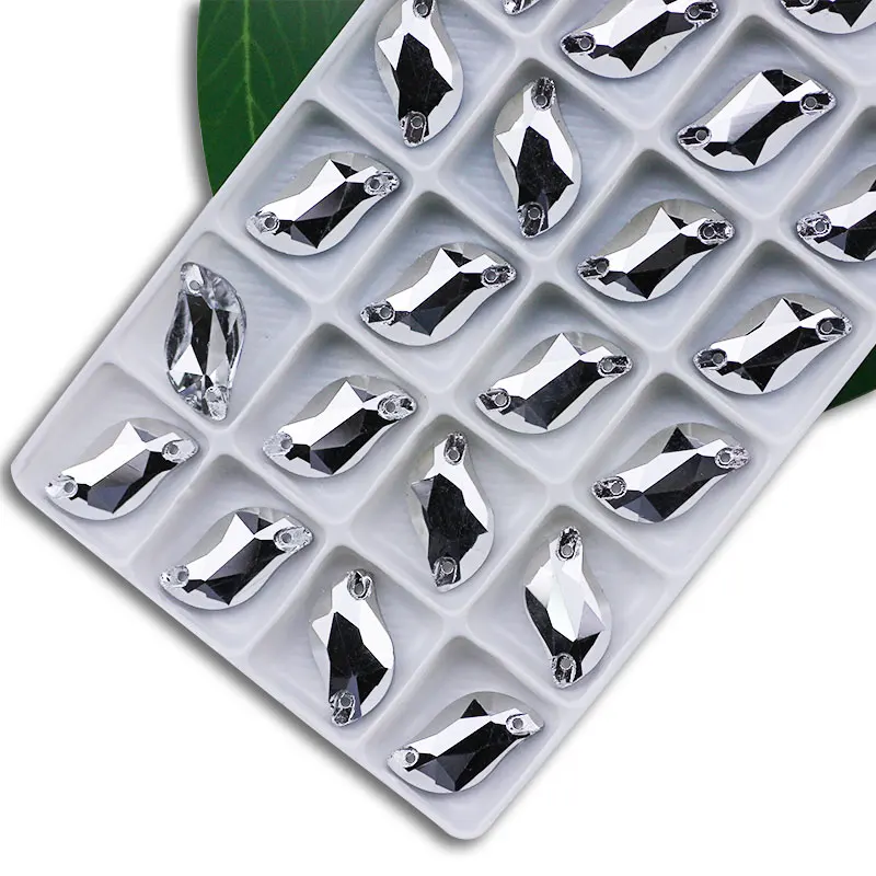 Sparkling S-Shape Colorful Glass Rhinestones