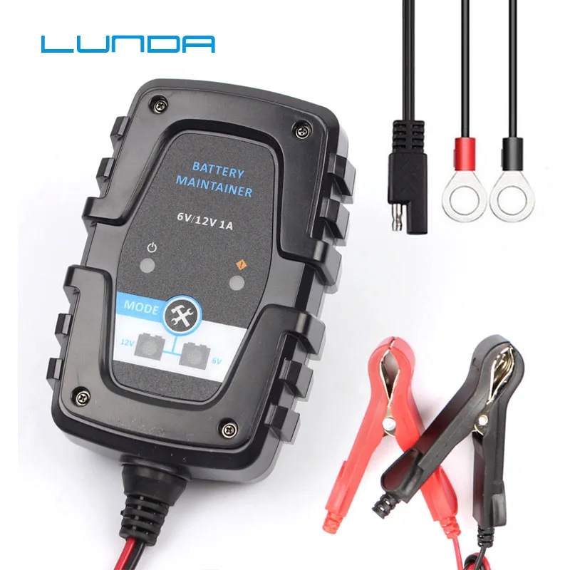 

6V 12V 0.75A 750mA Automatic Smart Battery Charger Maintainer for Motorcycle Car Scooter Deep Cycle AGM GEL VRLA Battery Charger