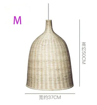 Креативная бамбуковая люстра деревянные чашки для чая комнаты открытый ручной тканый ротанг освещение китайский ротанговый абажур