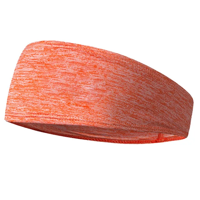 Эластичная черная повязка ROEGADYN с широким дизайном, милая повязка на голову, быстросохнущая спортивная повязка на голову, Мужская велосипедная и Напульсник для бега и женщин - Цвет: Orange