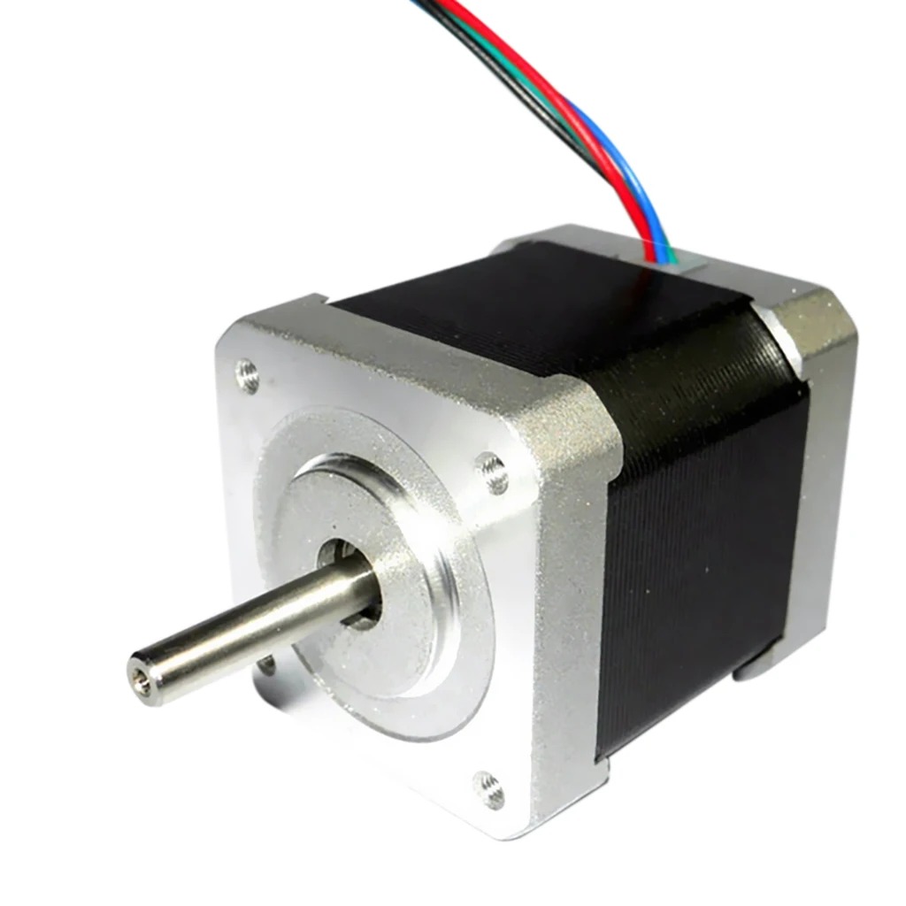 42mm Two phase Stepper Stepping Motor, 24V/1.7A 1500 RPM, 1.8 Degree Step Angle with 4 Lead for Nema17 3D Printer, CNC