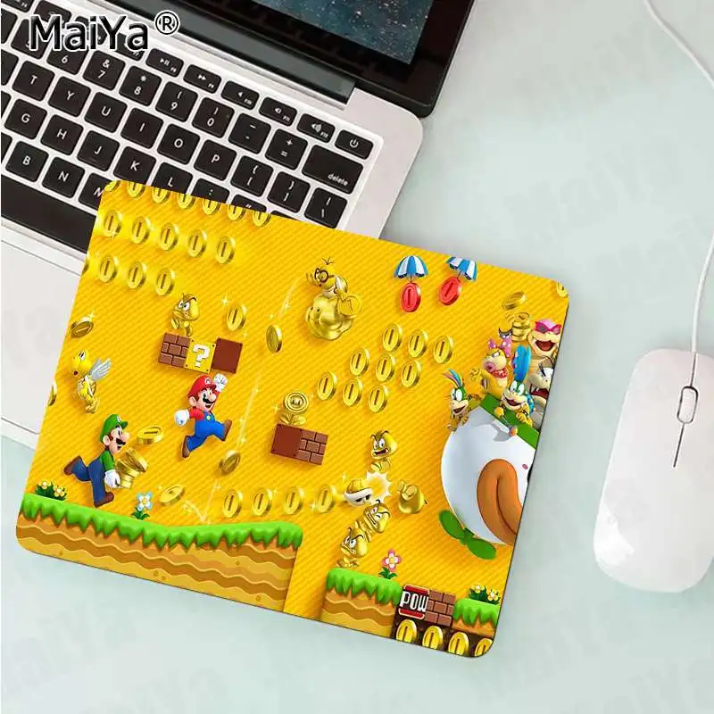 No Lock Edge18x22cm MaiYa super mario bros высокоскоростной коврик для мыши резиновый компьютерный игровой коврик для мыши - Цвет: No Lock Edge18x22cm