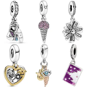 

Pave Ice Cream Cone Shine Hearts & Bees Mulan Sparkling Daisy Flower Pendant Bead Fit Pandora Bracelet 925 Sterling Silver Charm