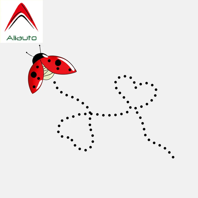 Aliauto Автомобильная наклейка для мотоцикла милая божья коровка траектория полета