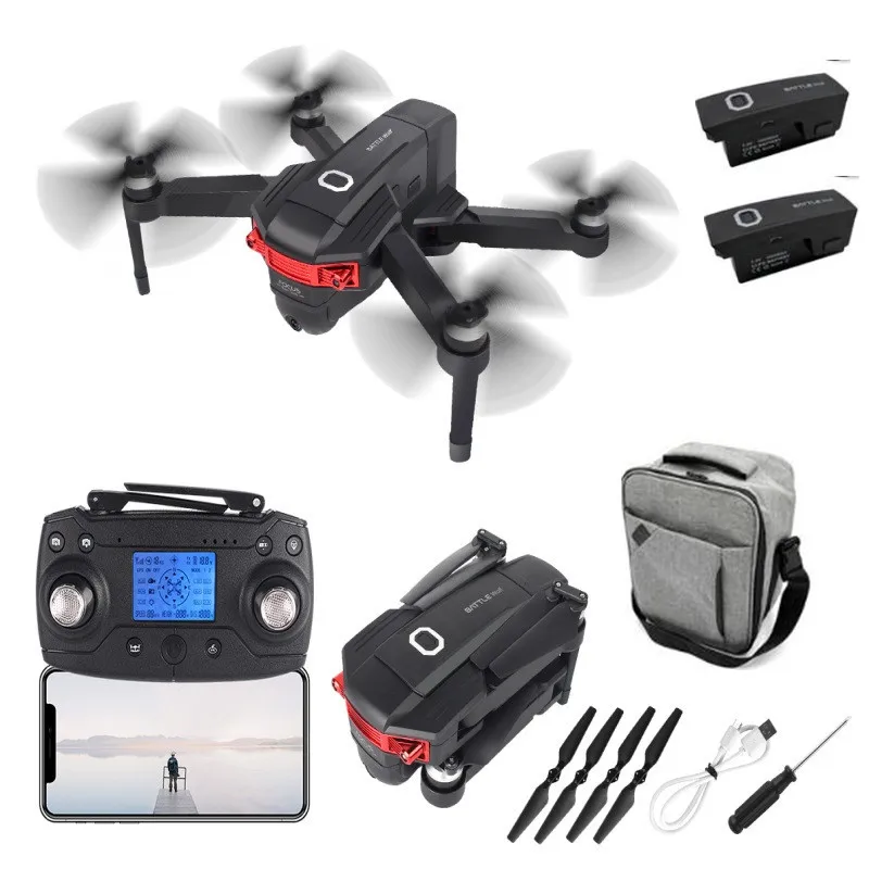 4K 16 Milliion HD gps Следуйте за мной Интеллектуальный Wi-Fi FPV RC Дрон 500 м оптический поток Hover один ключ возврат пульт дистанционного управления вертолет - Цвет: Backpack 2 battery