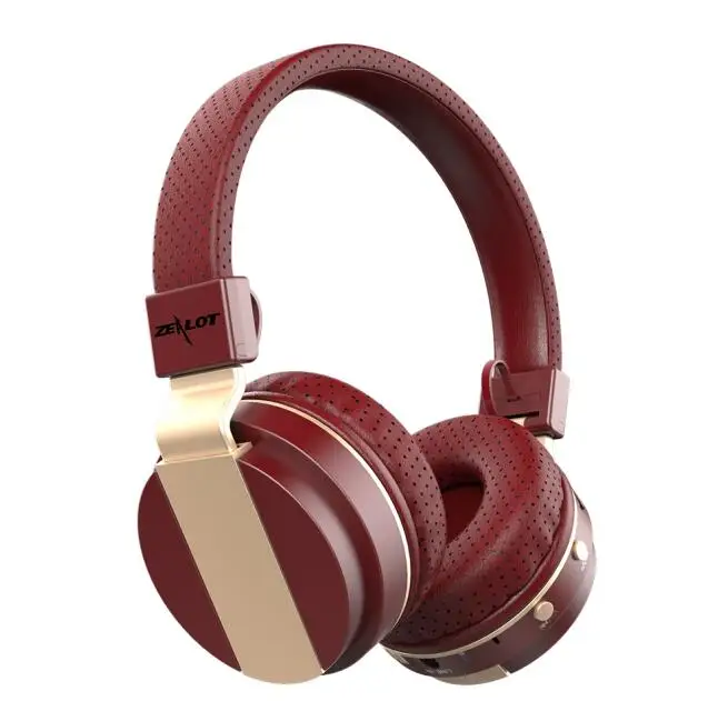 B17 Bluetooth шумоподавление наушники супер бас беспроводная стерео гарнитура с микрофоном наушники, fm-радио, слот для карт TF - Цвет: Красный