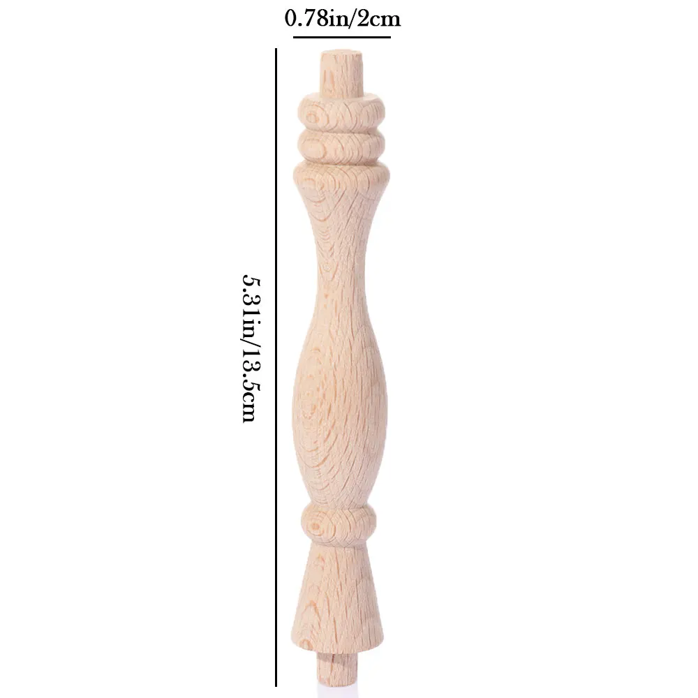 Vintage European-Style Solid Wood Carved Furniture Legs - Decorative Home Accents