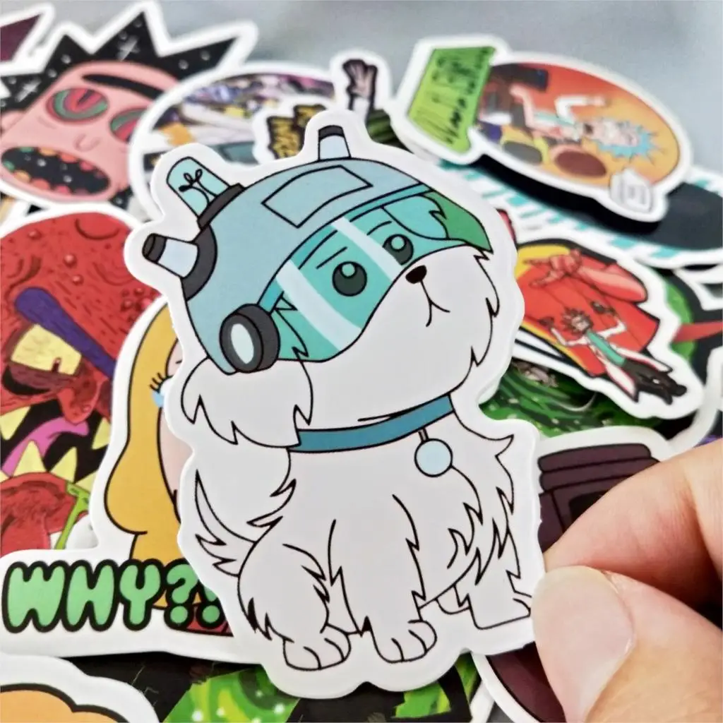 50 шт./партия наклейки Rick and Morty s Наклейка для сноуборда багажа Холодильник стиль ноутбука Наклейка s Мультфильм Аниме DIY Наклейка в стиле граффити