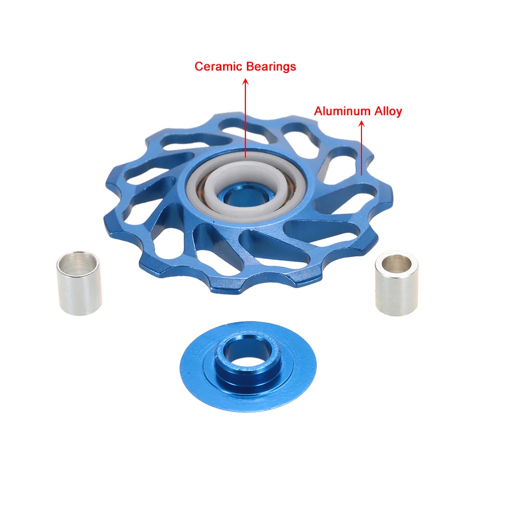 Lixada MTB дорожный велосипед керамический шкив 7075 Алюминиевый сплав задний переключатель 11 Т направляющий велосипедный керамический подшипник Jockey колеса