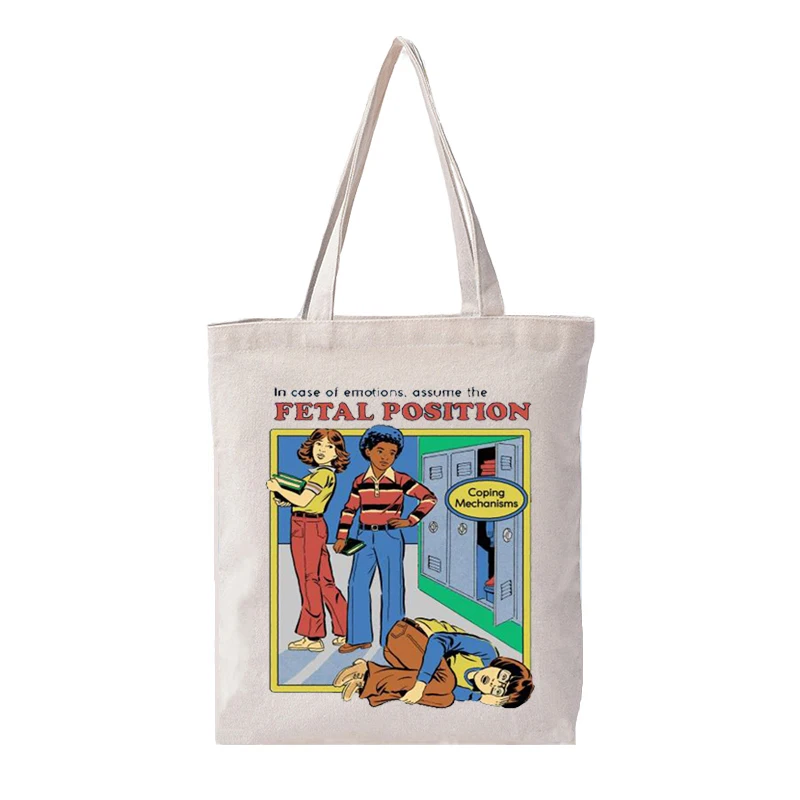 Женская Холщовая сумка с принтом от Evil Devil летняя большая винтажная через плечо