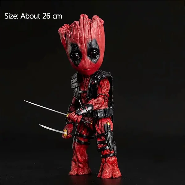 Deadpool Strongwell кукла Грут фигурка детское дерево фигурка мужчины Cos Дэдпул настольное украшение Marvel стражи дети милые игрушки мультфильм - Цвет: Deadpool