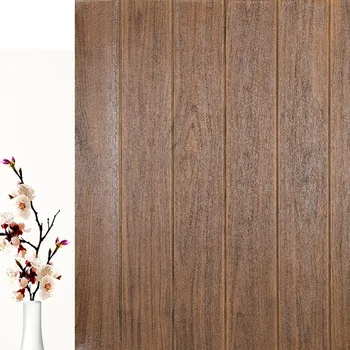

Wood grain wall stickers wood-like 3D foam log color retro waterproof thickened strong glue bedroom living room wall stickers
