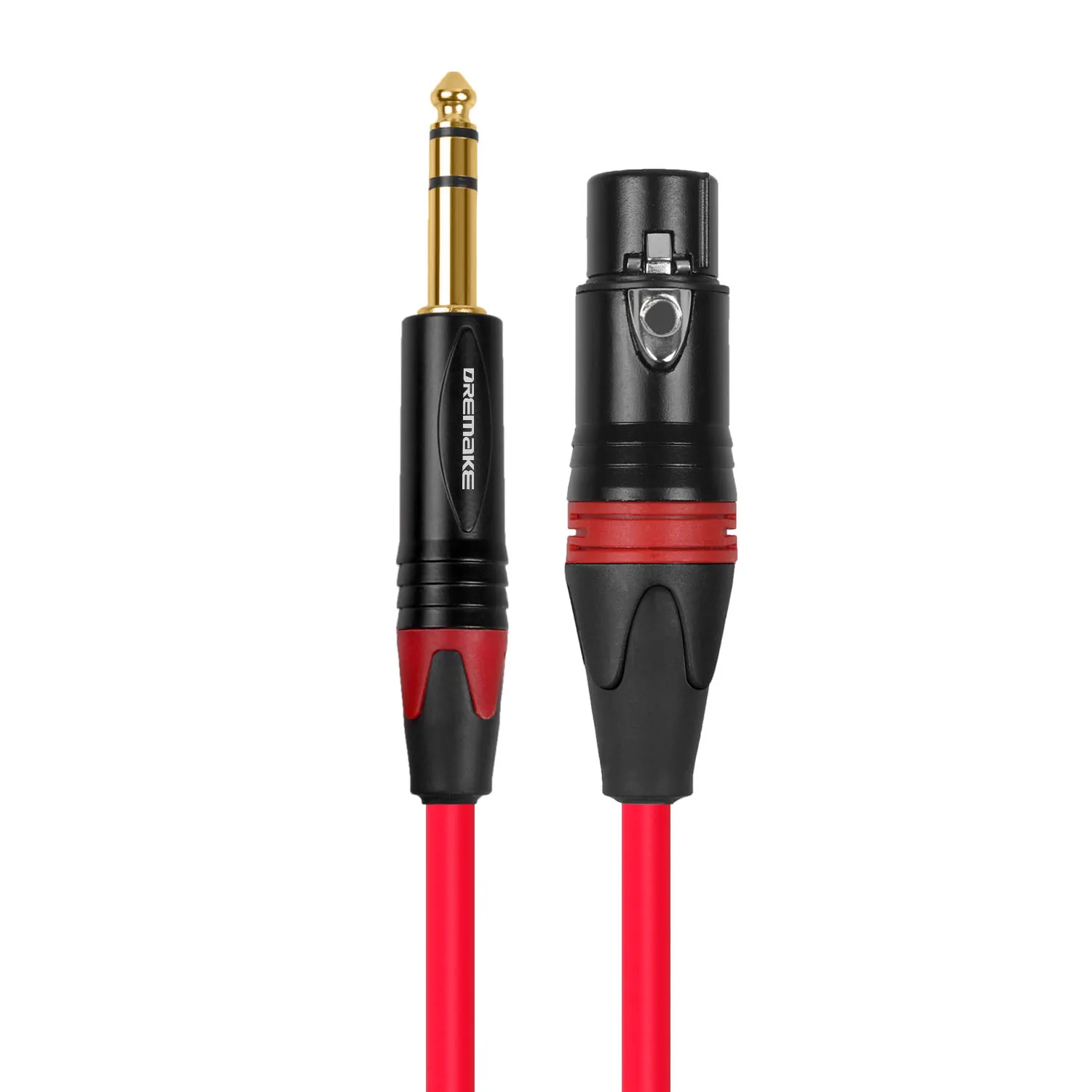 DREMAKE Mic Cable Wire XLR Cable Audio Cable Cannon Cable Jack 6.5mm 1/4 Inch Male to XLR Female Cord for Pro Audio Amplifier