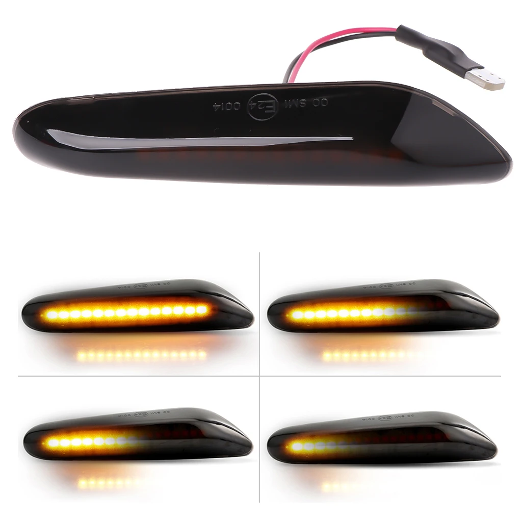 

1 Pair Car Turn Signal Lights LED Turn Indicator Blinker Lamp Signal Lamp Side Marker For bmw E90 E91 E92 E93 E46
