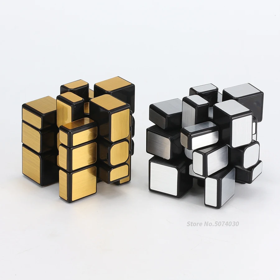 Скоростное зеркало S cube MofangJiaoshi кубики блоки серебро с глянцевым покрытием Блестящий волшебный куб головоломка кубинг школьная щетка стикер игрушка