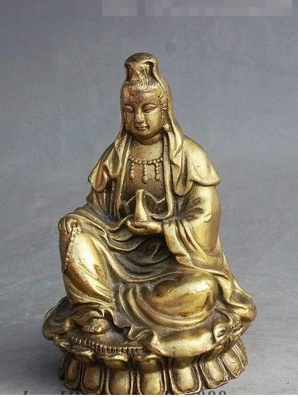 YM 308 Статуя Дракона сидя ваза бесплатно Kwan-yin гуаньин Бодхисаттва статуэтку богини