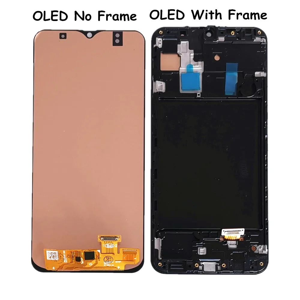 ЖК дисплей с рамкой OLED для Samsung Galaxy A20 A30 A30S экран сенсорным дигитайзером A50 A50S
