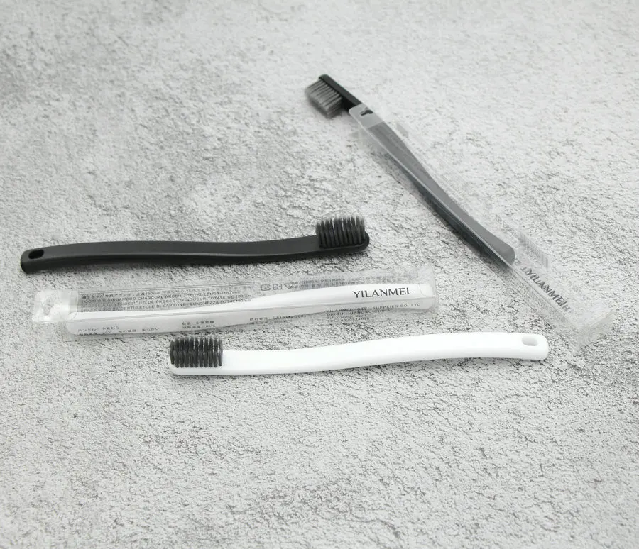 Yilanmei Korean-style Simple Bamboo Charcoal Soft Bristle Toothbrush Couples Travel Boxed Spare Charcoal Bar Household Adult Too
