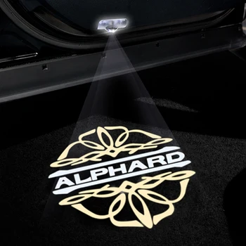 

2pcs Alphard Logo Courtesy Light Car Door Foot Lamp For Alphard Prius Camry Harrier HighLander Land Alphard