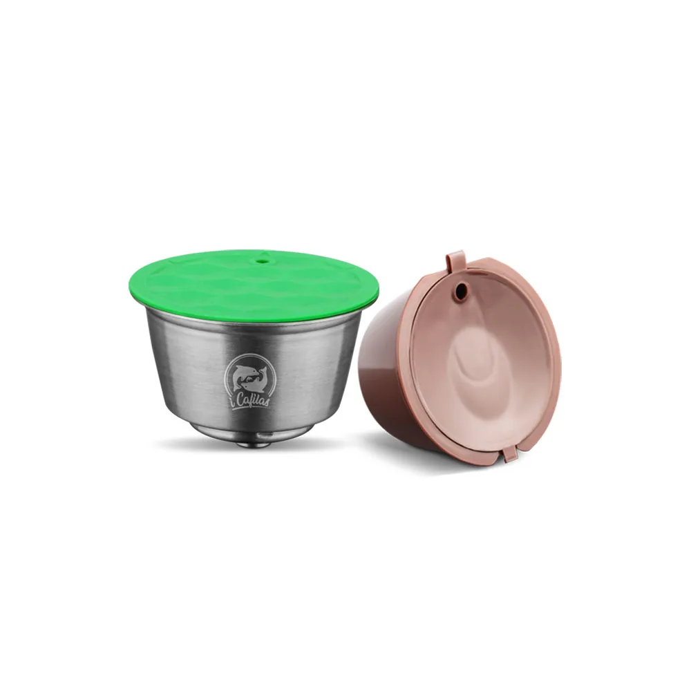 ICafilas Dolce Gusto многоразового пользования капсулы Recargable Nescafe Capsulas металлический combinacapsule крышки фильтра и Crema версия Reutilizables - Цвет: Светло-желтый