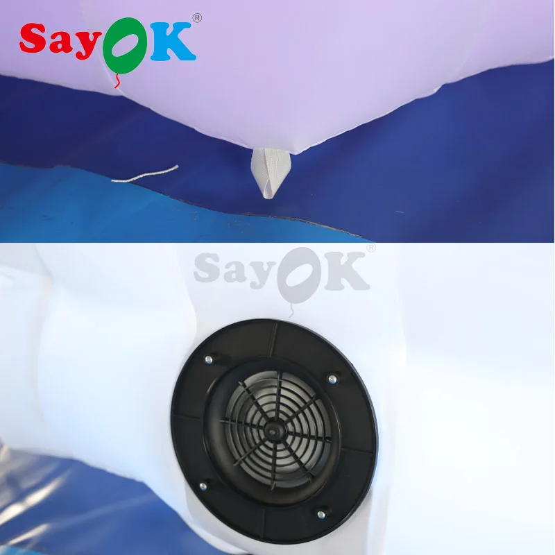 SayOK надувные Photo Booth Octagon(2 двери) 8ftx8ft с 17-цвет светодиодный светильник надувные Фон Photo Booth одежда для свадьбы