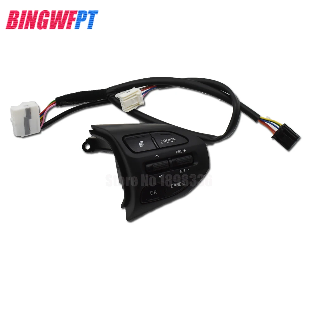 Хорошее качество кнопки рулевого колеса для KIA K2 RIO кнопки Bluetooth телефон круиз контроль громкости - Цвет: Right-wire