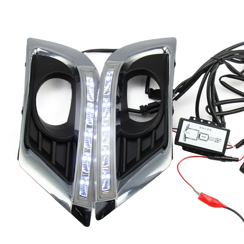 Для Toyota Camry 2009-2011 Drl Габаритные огни 12В Светодиодная лампа с отложным воротником желтый сигнал