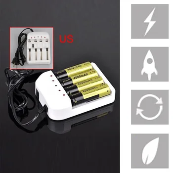 

New 4 Slots Battery Charger Smart Intelligent Batteries Post Battery Charger