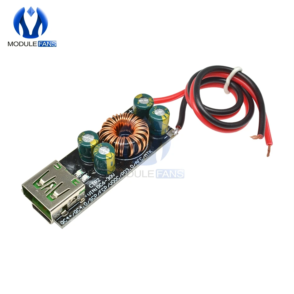 Тип с портом типа C QC4.0 QC3.0 6 V-35 V мобильный телефон быстрая зарядка адаптер модуль ldo понижающего Boost модуль для PD устройство, док-станция Qualcomm доска