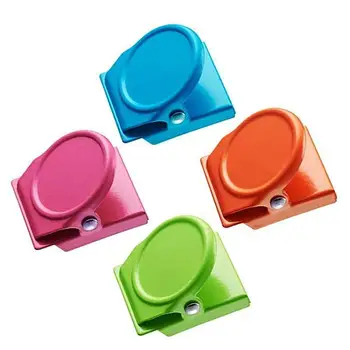 

24pcs Magnetic Clips Portable Practical Useful Metal Magnet Clamp Document Cramps Photo Clips For Home School Office