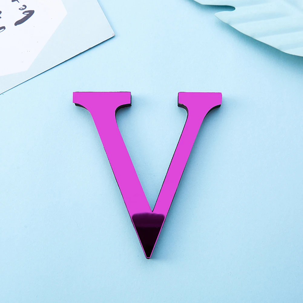 A Z акриловая Зеркальная Наклейка с буквами алфавита английские буквы домашние