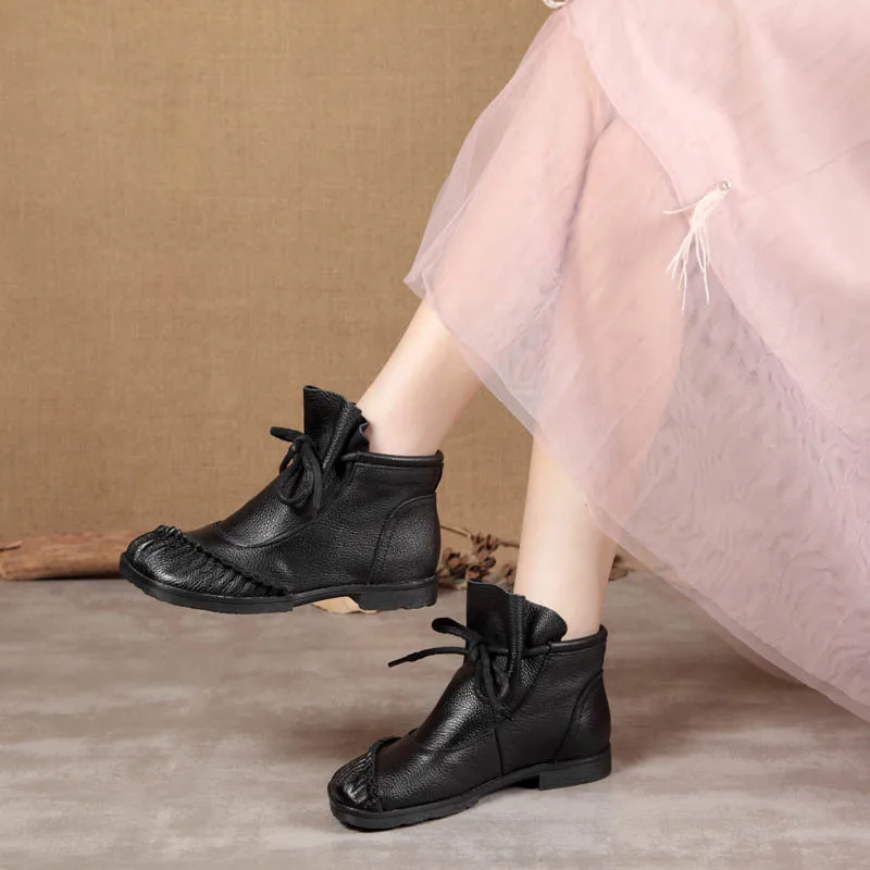 New Classic Retro Chelsea Boots Soft 100% Natural Genuine Leather Boots Women's Boots Soft Sole Comfortable Shoes Ankle Boots