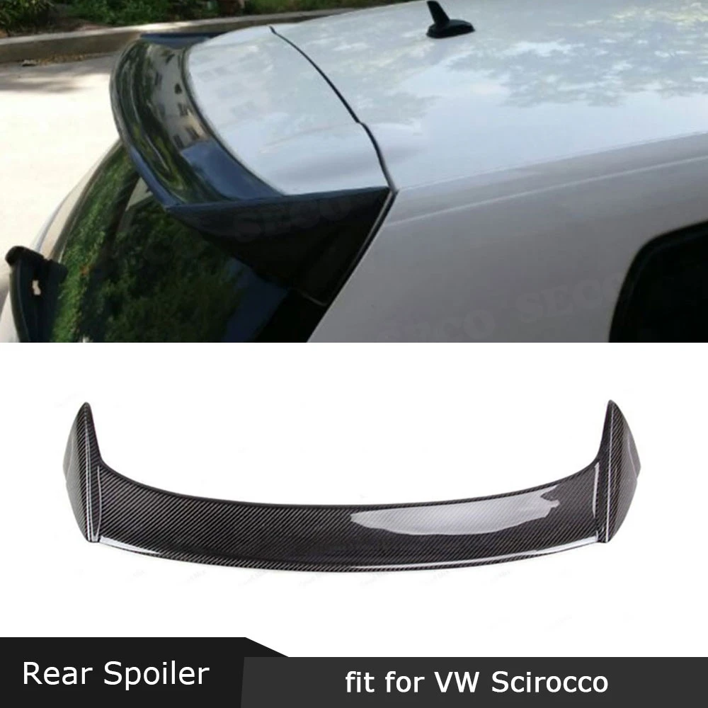 Для Volkswagen VW Scirocco стандарт 2009-2013 Non R задний спойлер из углеродного волокна крыша крылья O Стиль FRP багажник спойлер