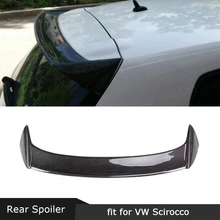 Для Volkswagen VW Scirocco стандарт 2009-2013 Non R задний спойлер из углеродного волокна крыша крылья O Стиль FRP багажник спойлер