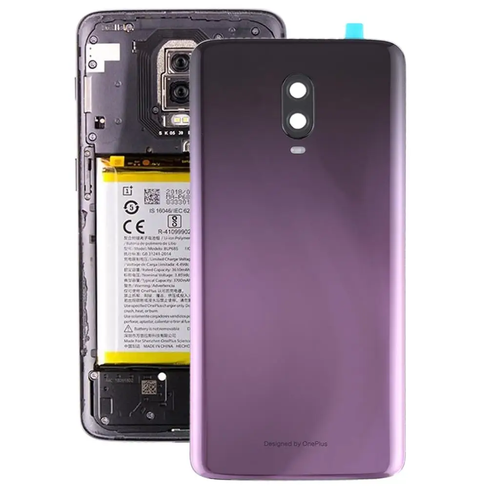 Оригинальная Задняя крышка батареи с объективом камеры для OnePlus 6T